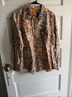 Ruby Rd. Multicolor Animal Print Button-Down Shirt